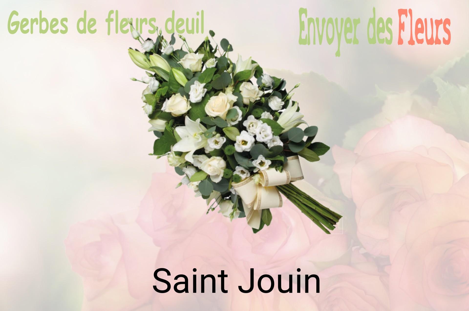 Gerbe de fleurs de deuil livrée à Saint-Jouin